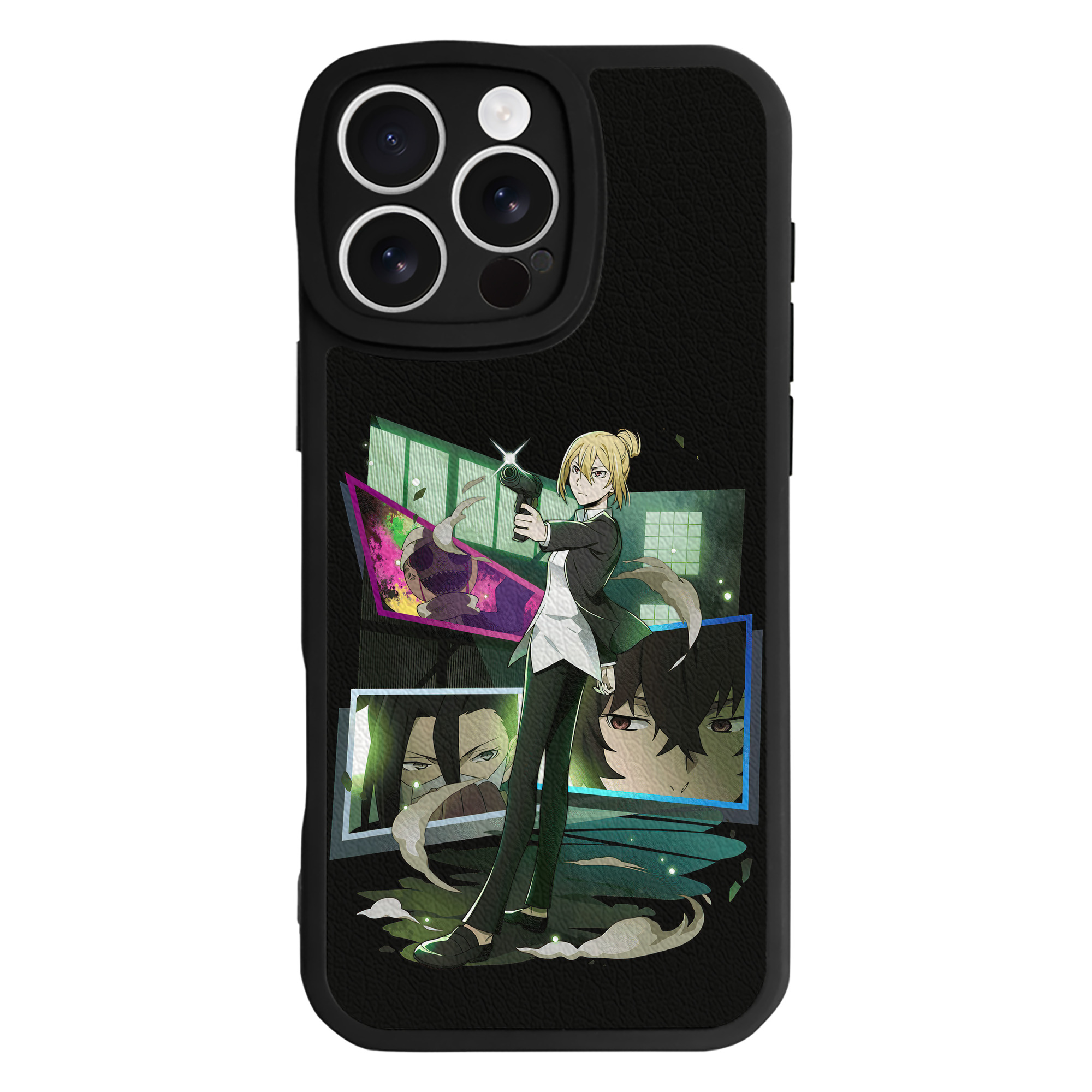 （画像用） 文豪ストレイドッグス Bungo Stray Dogs 【iPhone 16シリーズ対応】シリコンスマホケース（レザー調） 材質：シリコン